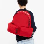duplo acolchoado disfarçado vermelho Eastpak mochilas 484BB21 - Image 11