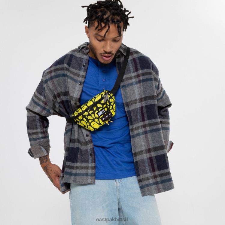 saltador grafite sorridente amarelo Eastpak bolsas de ombro 484BB267