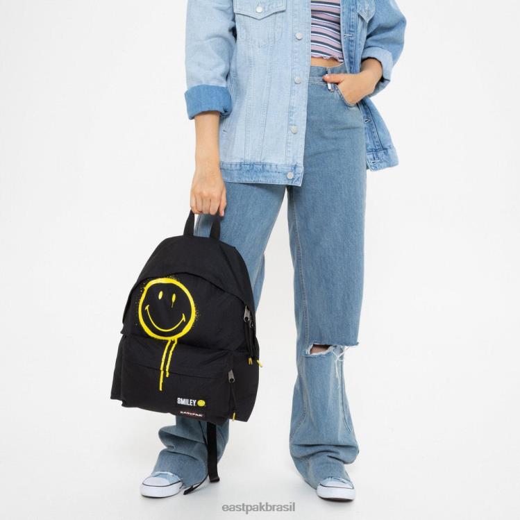 pak\'r acolchoado sorridente grafite preto Eastpak mochilas 484BB3