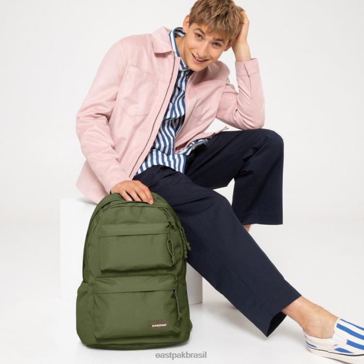 duplo acolchoado grama escura Eastpak mochilas 484BB84